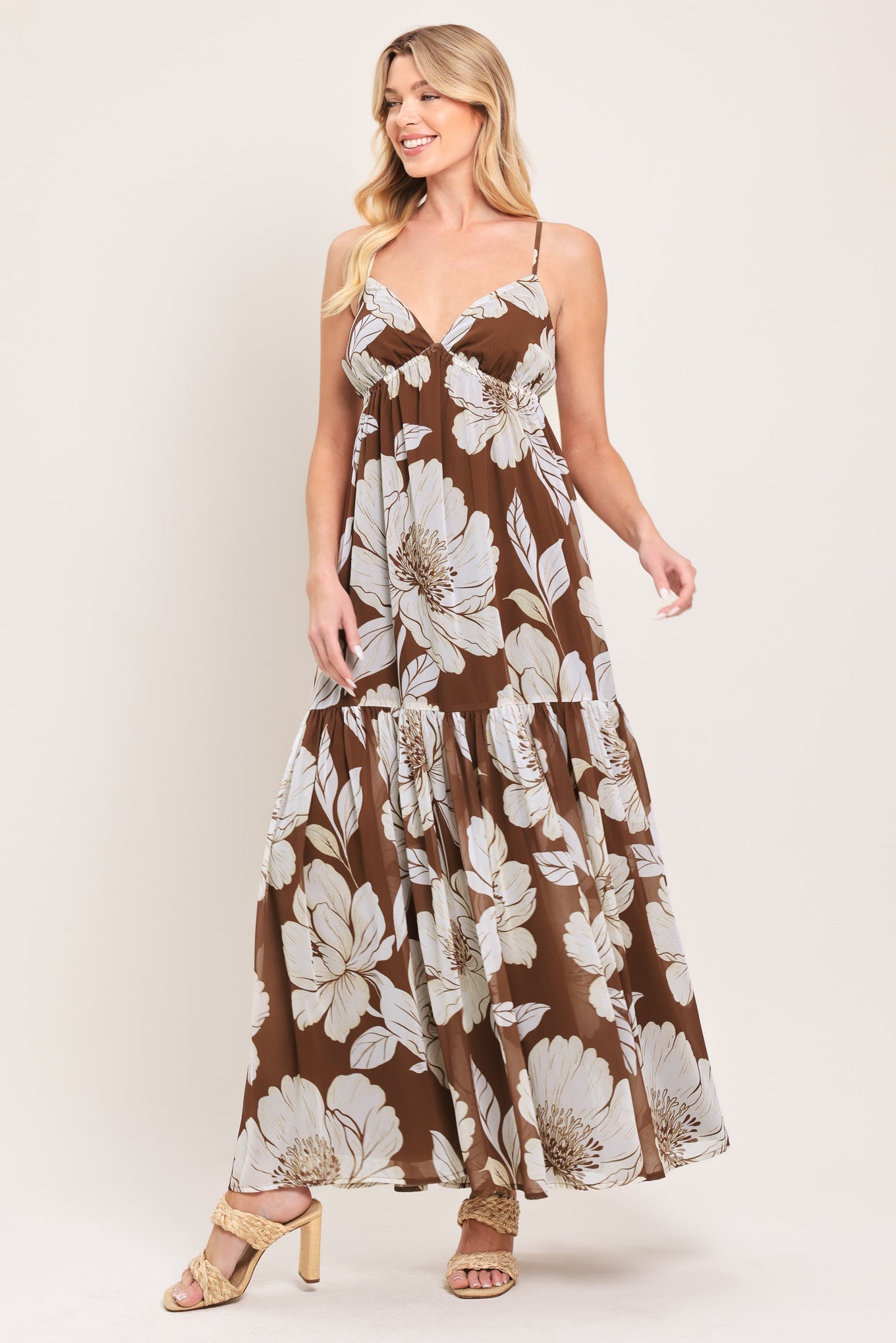 DESERT BLOOM WOVEN MAXI DRESS Flying Tomato