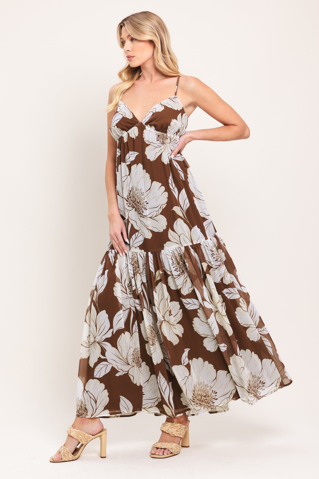 DESERT BLOOM WOVEN MAXI DRESS Flying Tomato