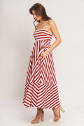 SUNNY DAY STRIPE WOVEN ANKLE DRESS Flying Tomato