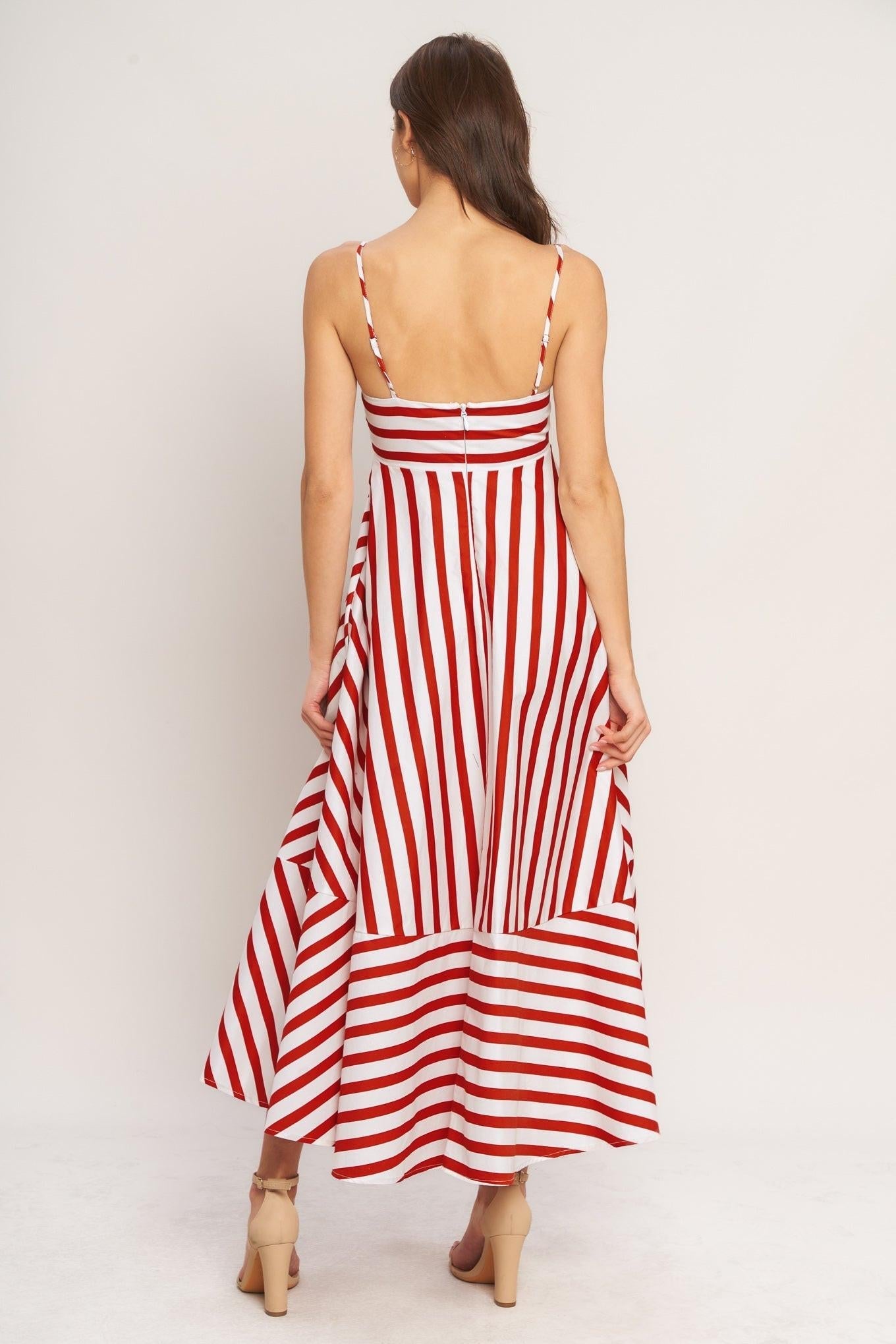 SUNNY DAY STRIPE WOVEN ANKLE DRESS Flying Tomato