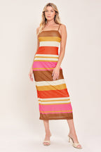 HEAT WAVES POWER MESH MIDI DRESS Flying Tomato