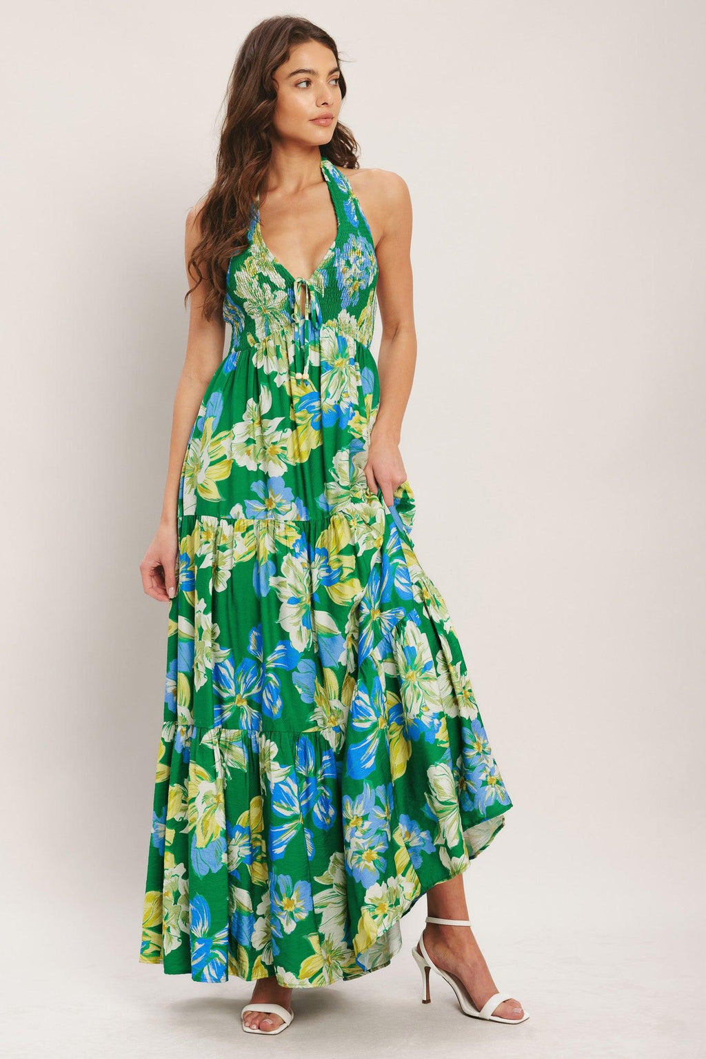 PALM SHORE BLOOM WOVEN MAXI DRESS Flying Tomato