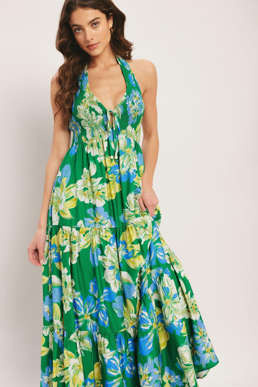 PALM SHORE BLOOM WOVEN MAXI DRESS Flying Tomato