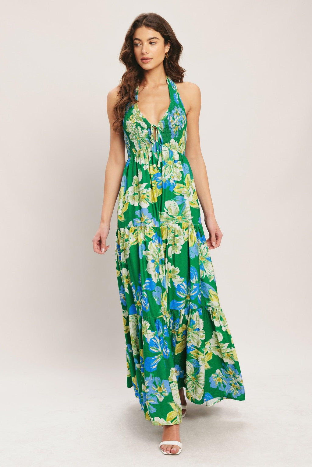 PALM SHORE BLOOM WOVEN MAXI DRESS Flying Tomato