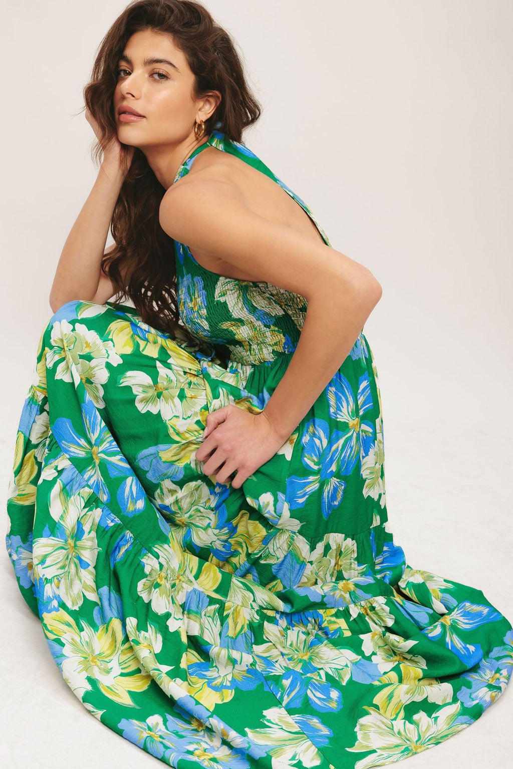PALM SHORE BLOOM WOVEN MAXI DRESS Flying Tomato