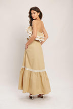 GOLDEN DUNE WOVEN ANKLE DRESS Flying Tomato