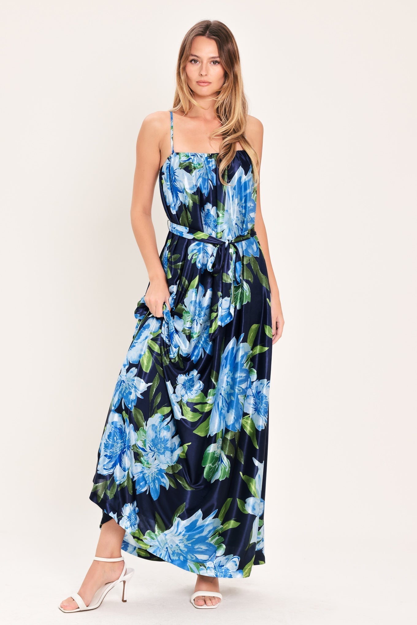 ELEGANT BLOSSOM WOVEN MAXI DRESS Flying Tomato