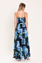 ELEGANT BLOSSOM WOVEN MAXI DRESS Flying Tomato