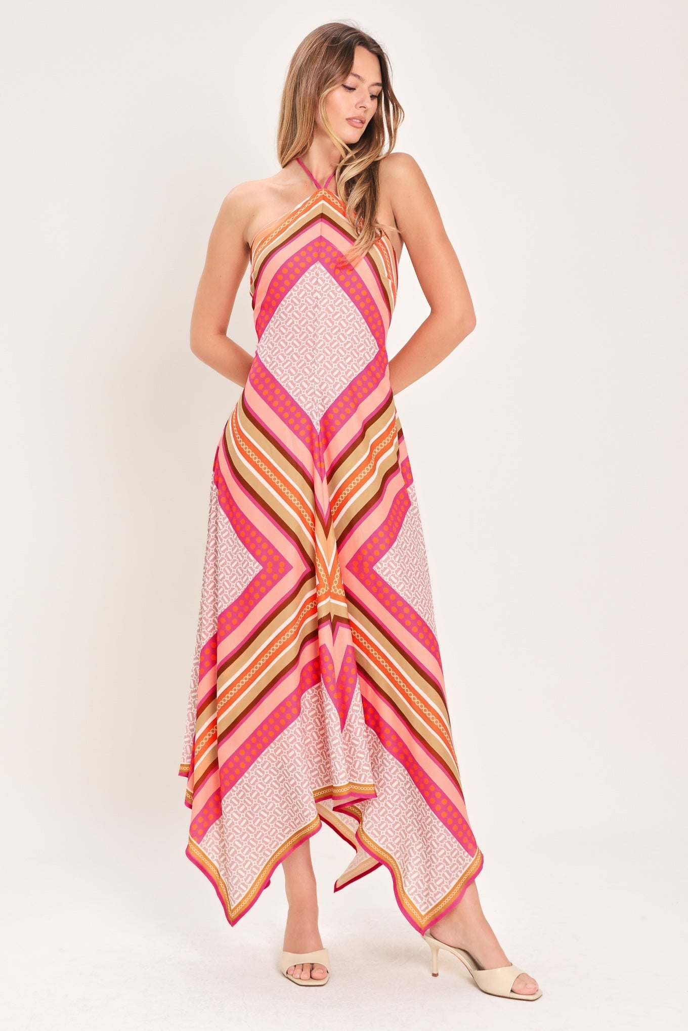 PARADISE CODE WOVEN MIDI DRESS Flying Tomato