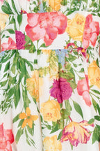 SHADOW FLORAL WOVEN MIDI DRESS Flying Tomato