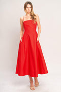 SUMMER CITY WOVEN MIDI DRESS Flying Tomato