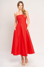 SUMMER CITY WOVEN MIDI DRESS Flying Tomato