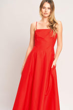 SUMMER CITY WOVEN MIDI DRESS Flying Tomato