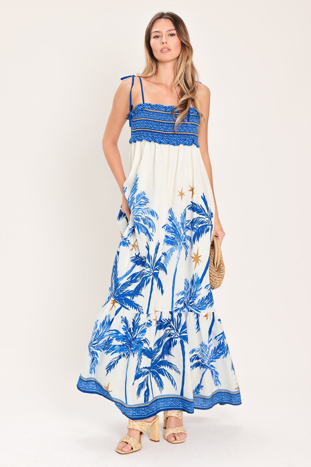 PALM ESCAPE WOVEN MAXI DRESS Flying Tomato