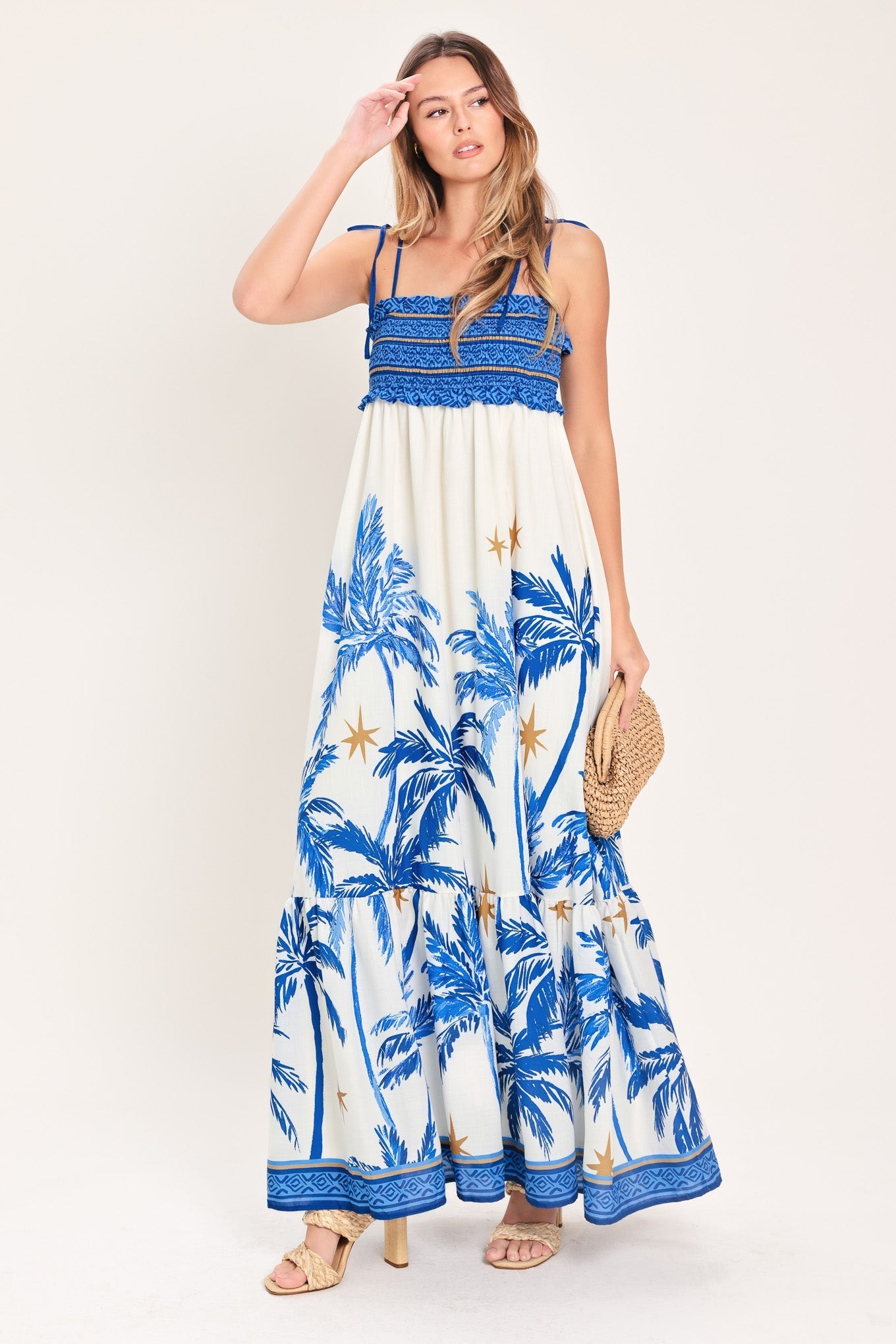 PALM ESCAPE WOVEN MAXI DRESS Flying Tomato