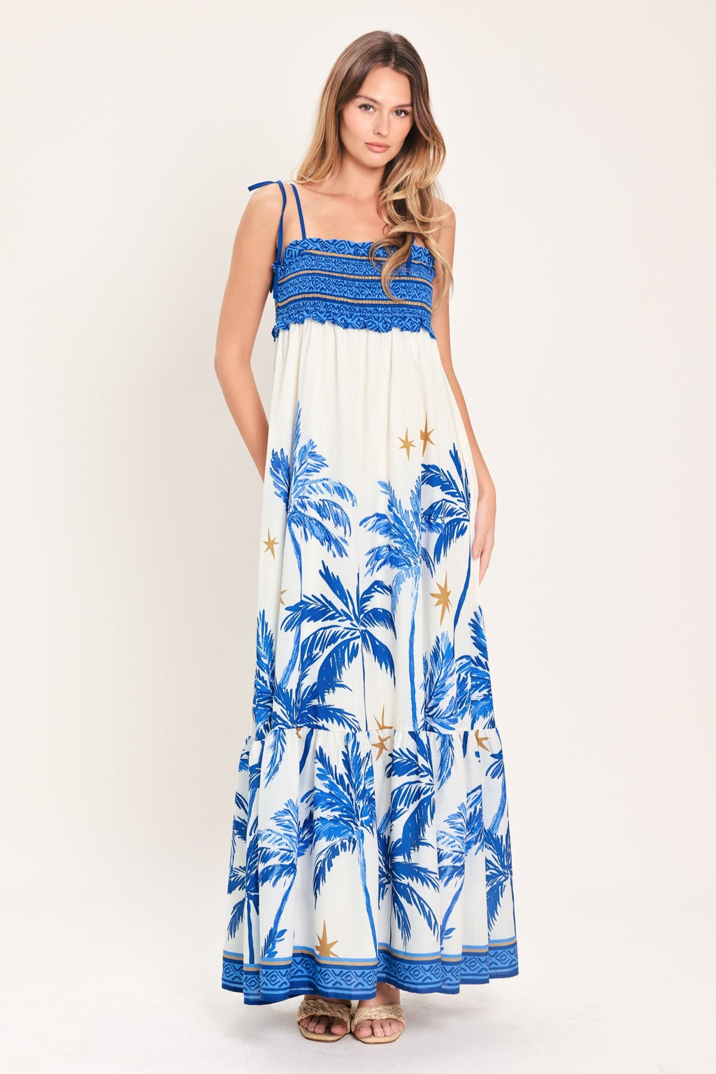 PALM ESCAPE WOVEN MAXI DRESS Flying Tomato