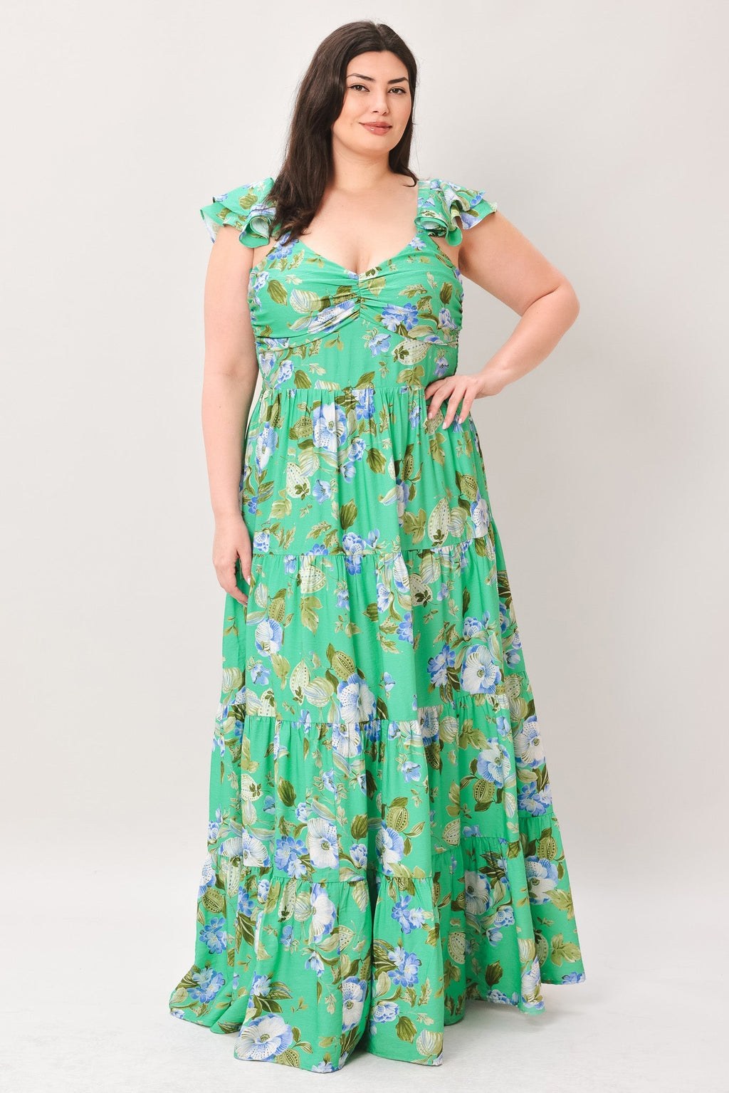 FRESH BLOSSOM WOVEN MAXI DRESS Flying Tomato