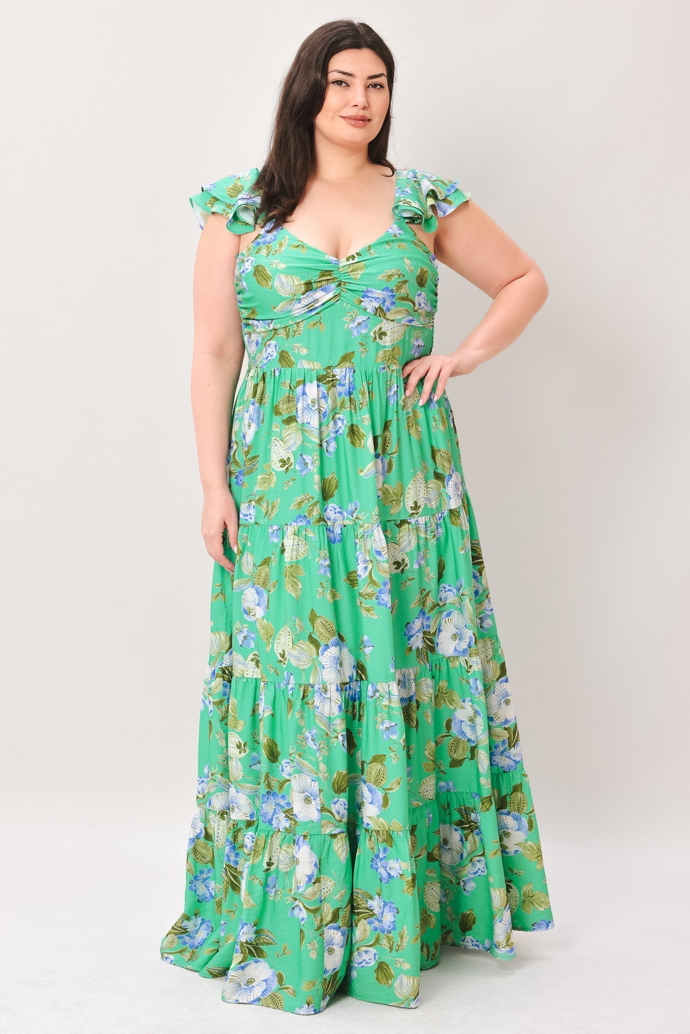 FRESH BLOSSOM WOVEN MAXI DRESS Flying Tomato