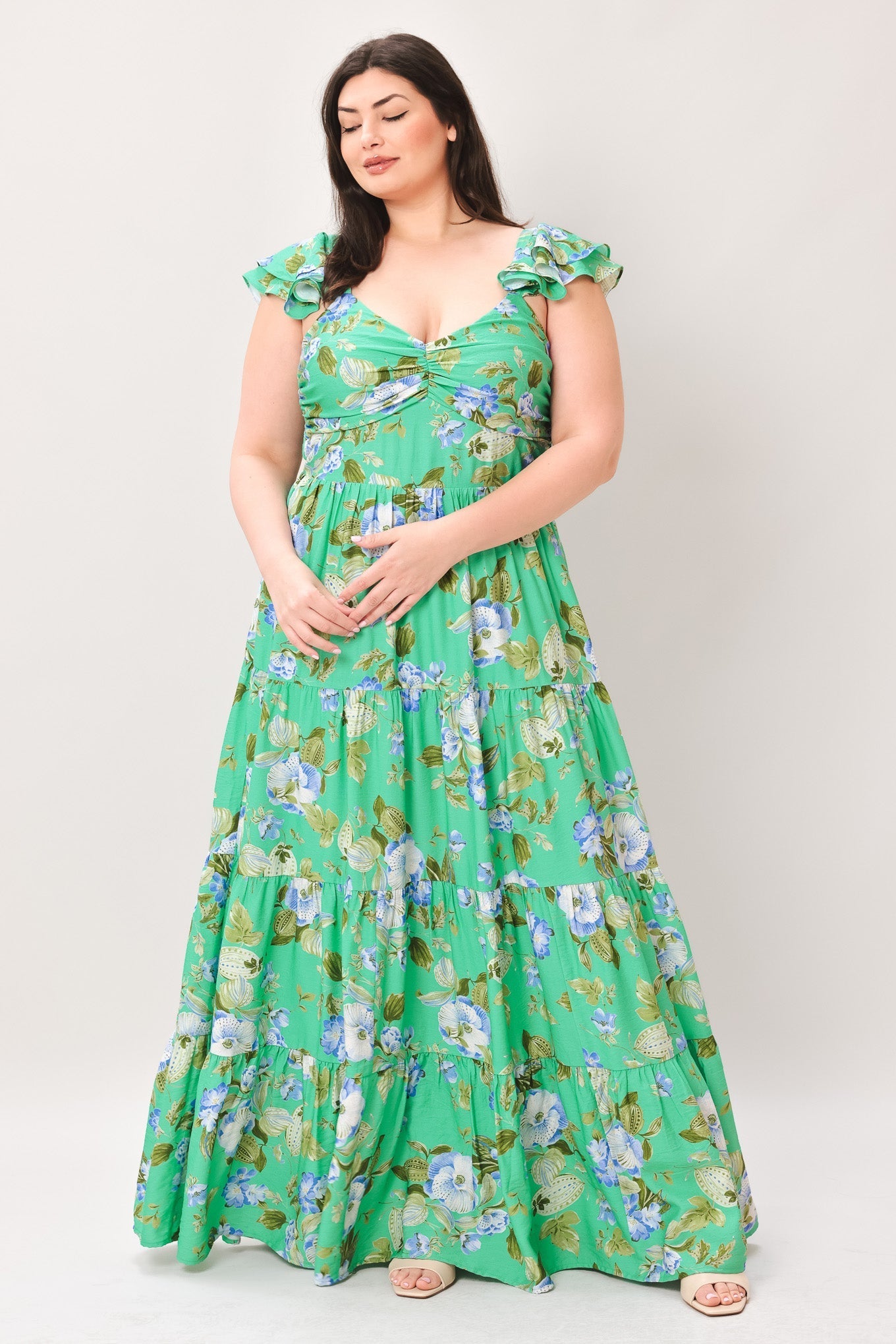 FRESH BLOSSOM WOVEN MAXI DRESS Flying Tomato