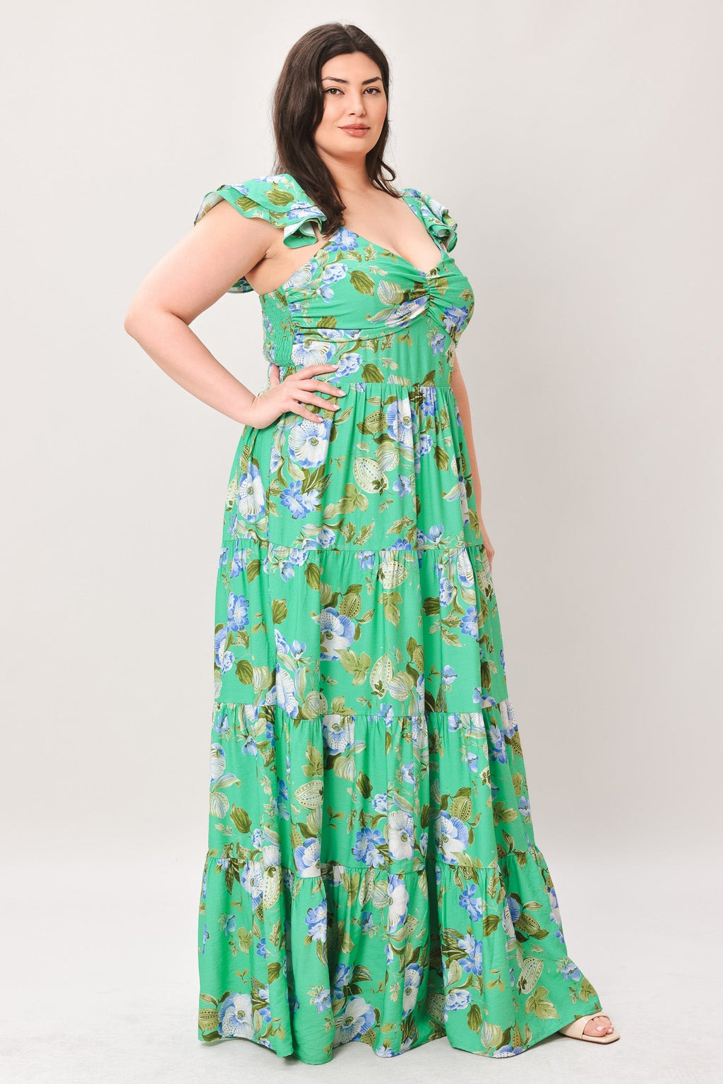 FRESH BLOSSOM WOVEN MAXI DRESS Flying Tomato