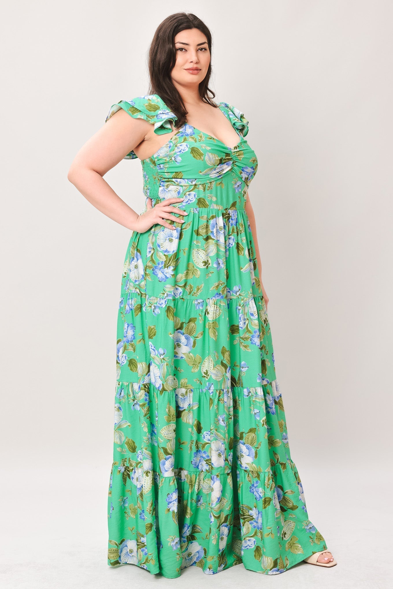 FRESH BLOSSOM WOVEN MAXI DRESS Flying Tomato