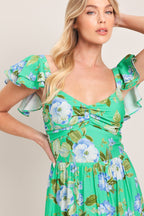 FRESH BLOSSOM WOVEN MAXI DRESS Flying Tomato