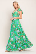 FRESH BLOSSOM WOVEN MAXI DRESS Flying Tomato