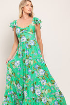 FRESH BLOSSOM WOVEN MAXI DRESS Flying Tomato