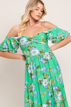FRESH BLOSSOM WOVEN MAXI DRESS Flying Tomato