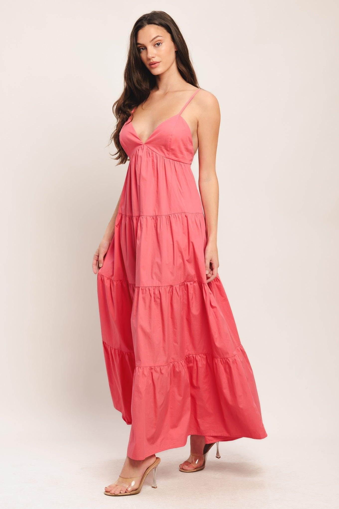 SWEET ALLURE WOVEN ANKLE DRESS Flying Tomato