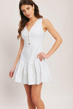 SKY GARDEN WOVEN MINI DRESS Flying Tomato