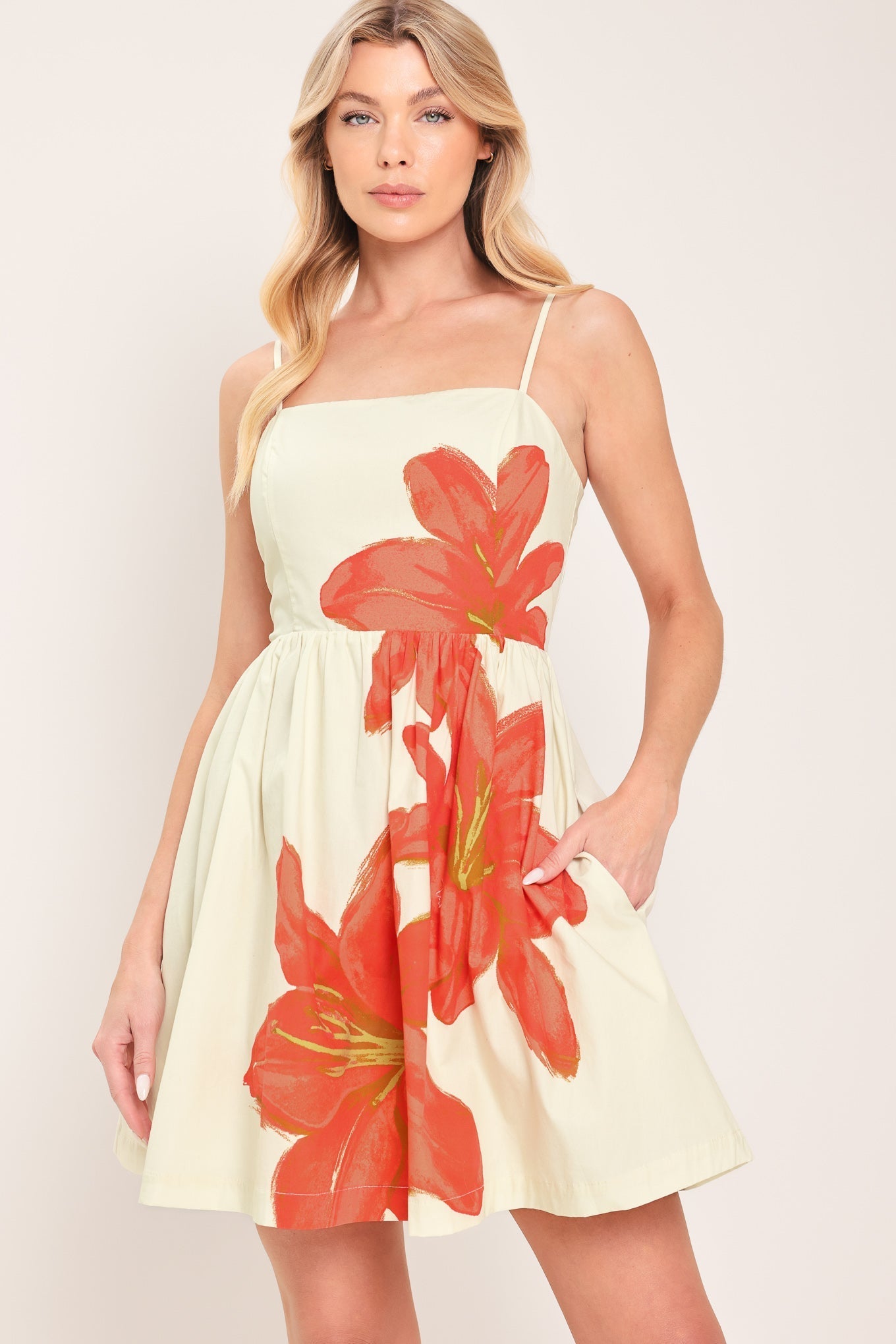 SUNKISSED FLORA WOVEN MINI DRESS Flying Tomato