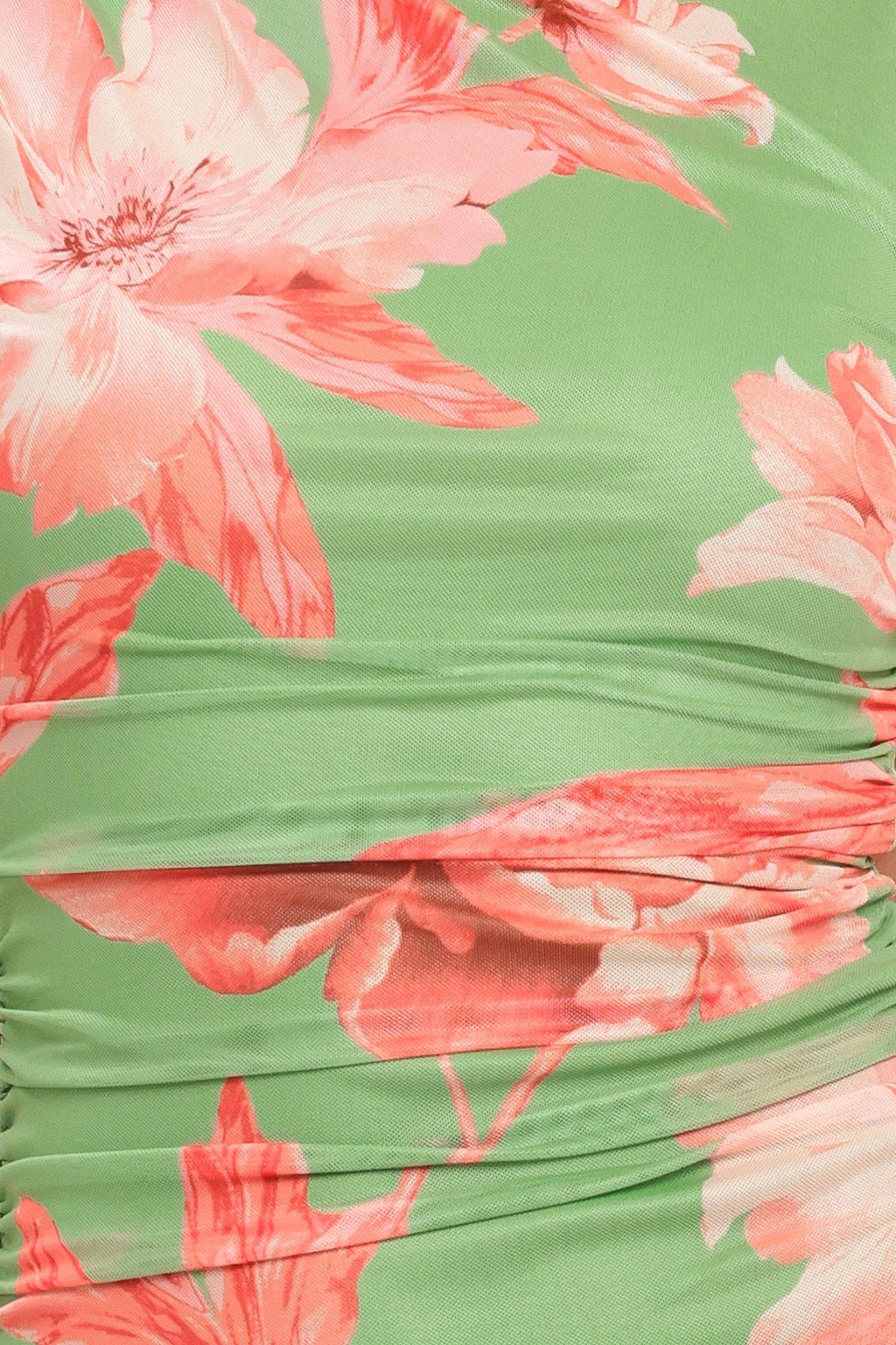PARADISE GLOW POWER MESH MIDI DRESS Flying Tomato