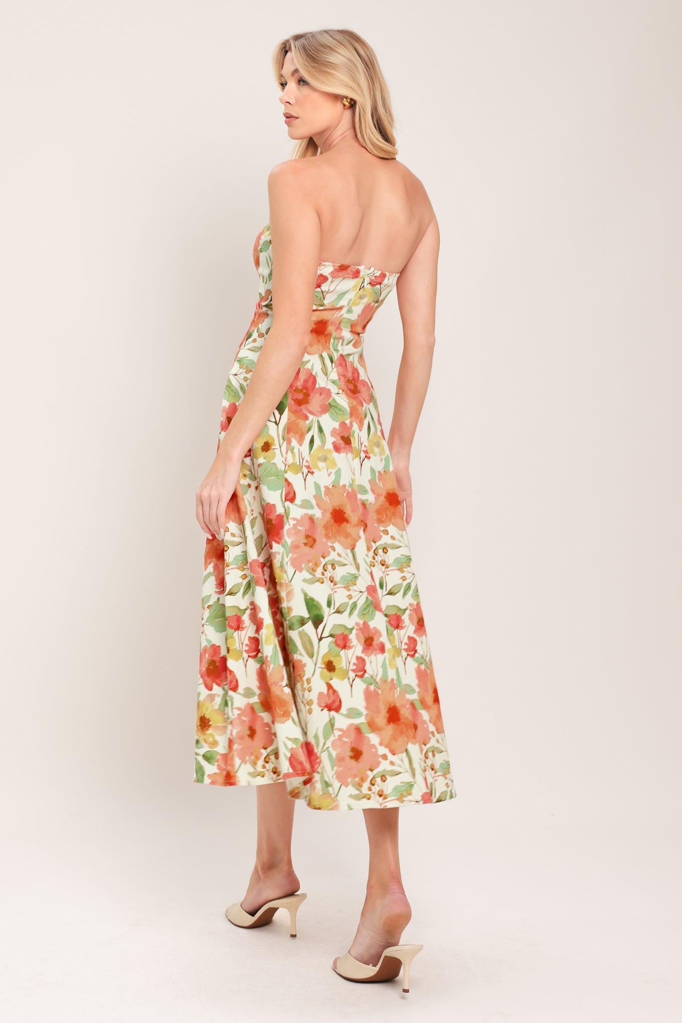 FLORAL DAYDREAM WOVEN MIDI DRESS Flying Tomato