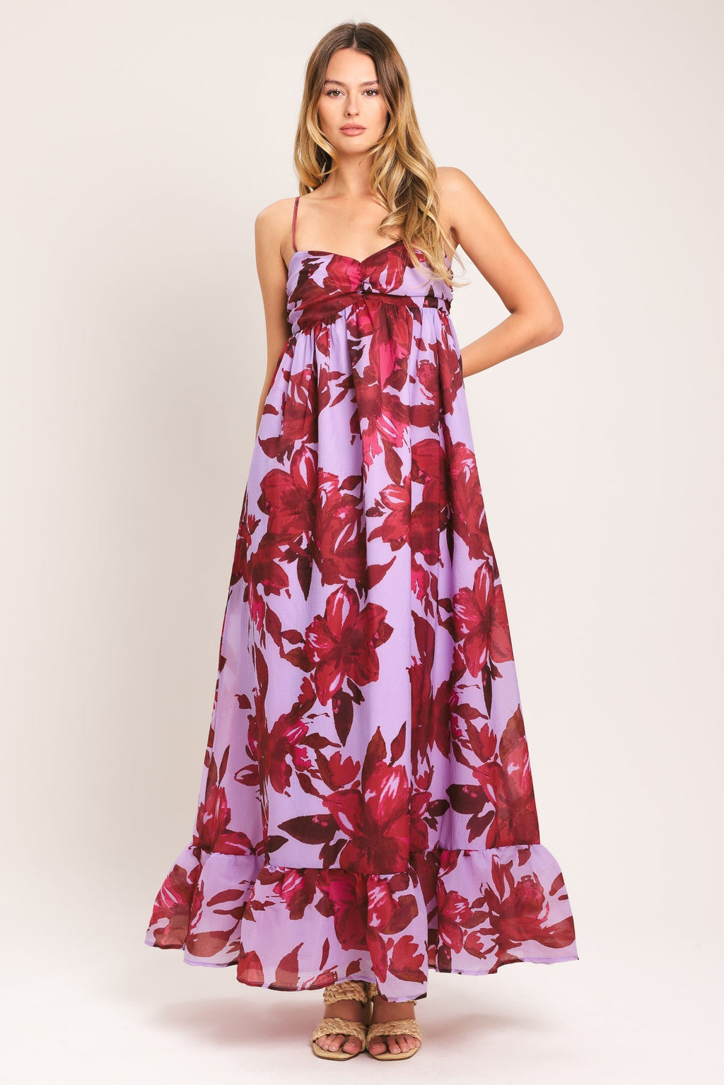 LOVE BLOSSOM WOVEN ANKLE DRESS Flying Tomato