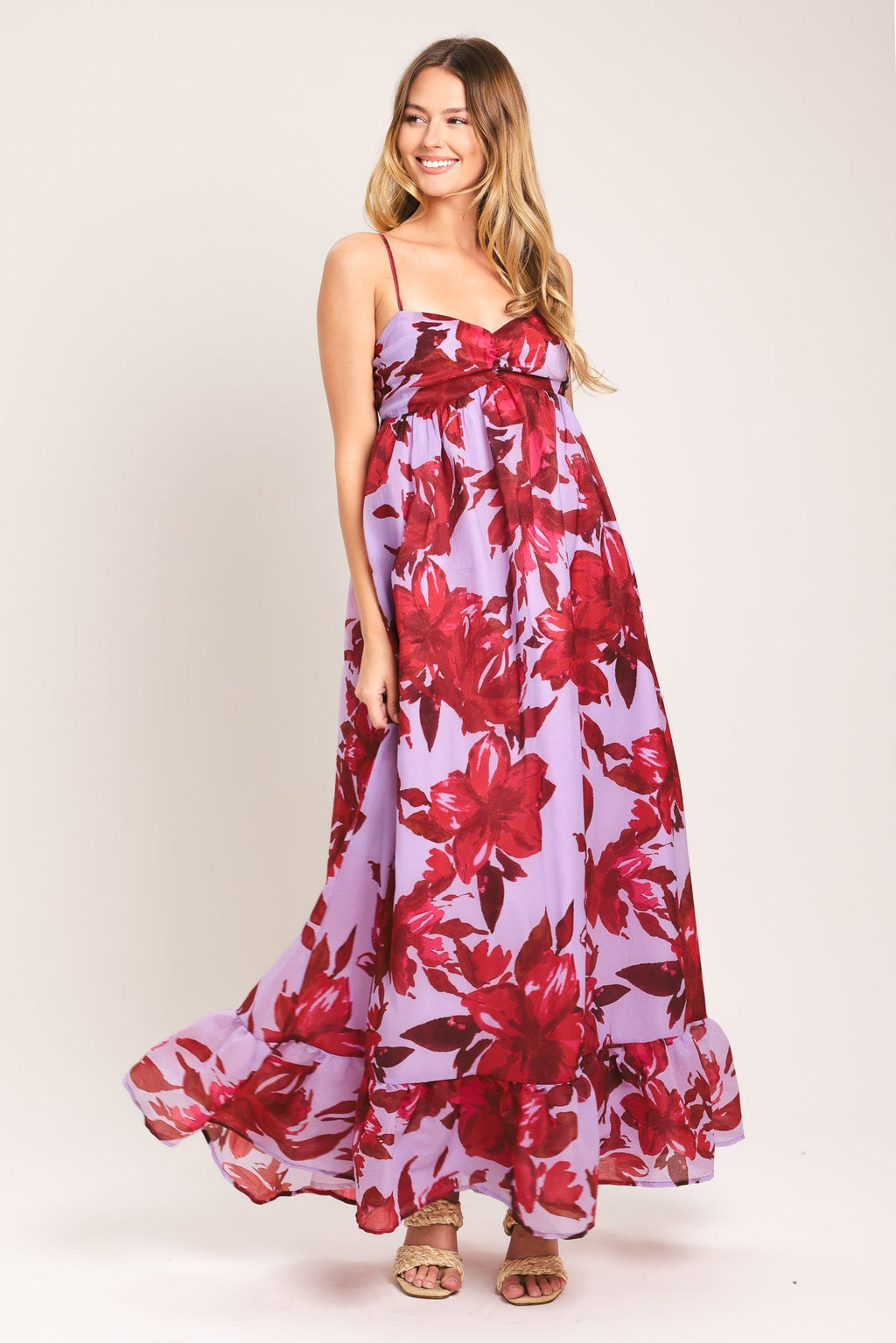 LOVE BLOSSOM WOVEN ANKLE DRESS Flying Tomato