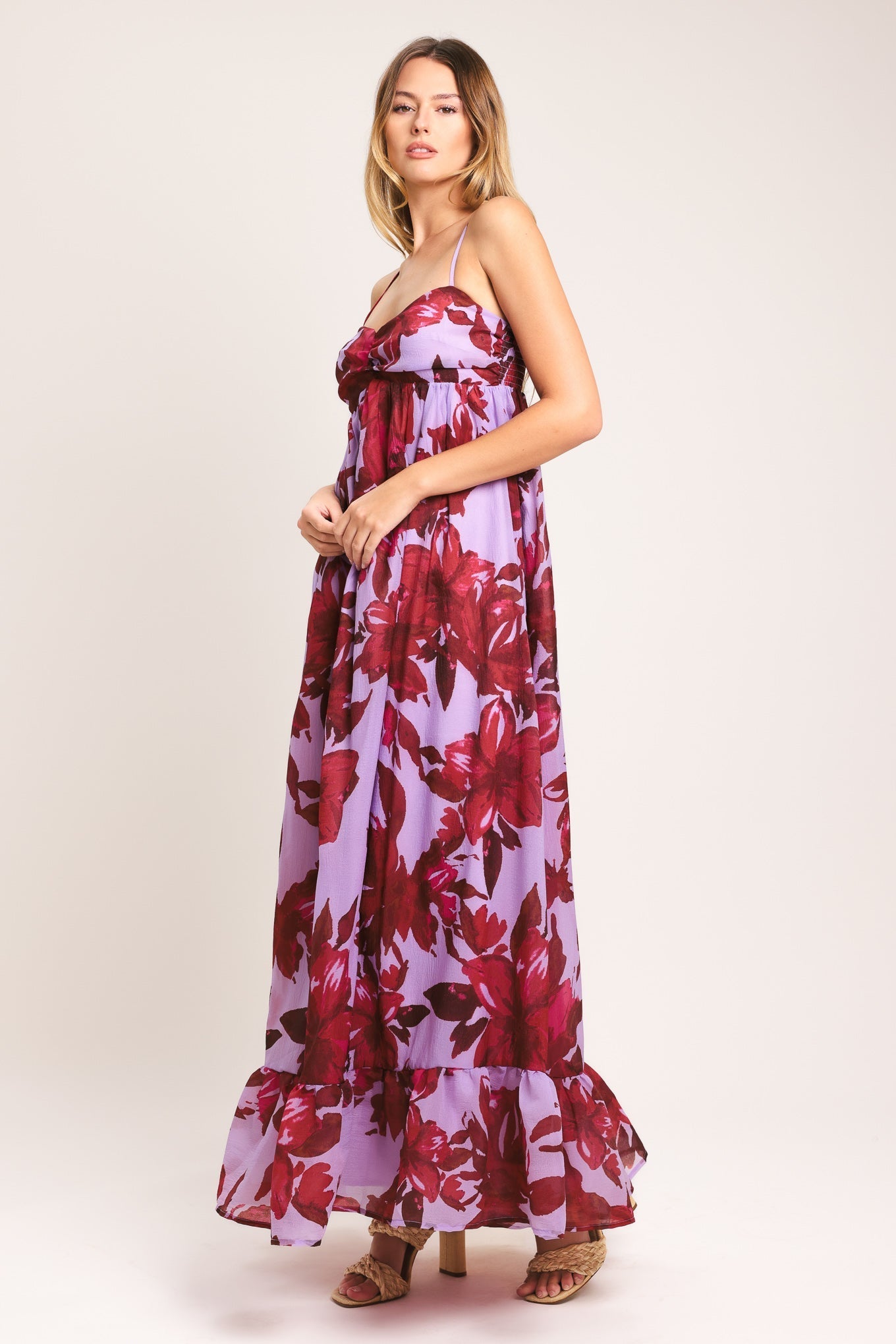 LOVE BLOSSOM WOVEN ANKLE DRESS Flying Tomato