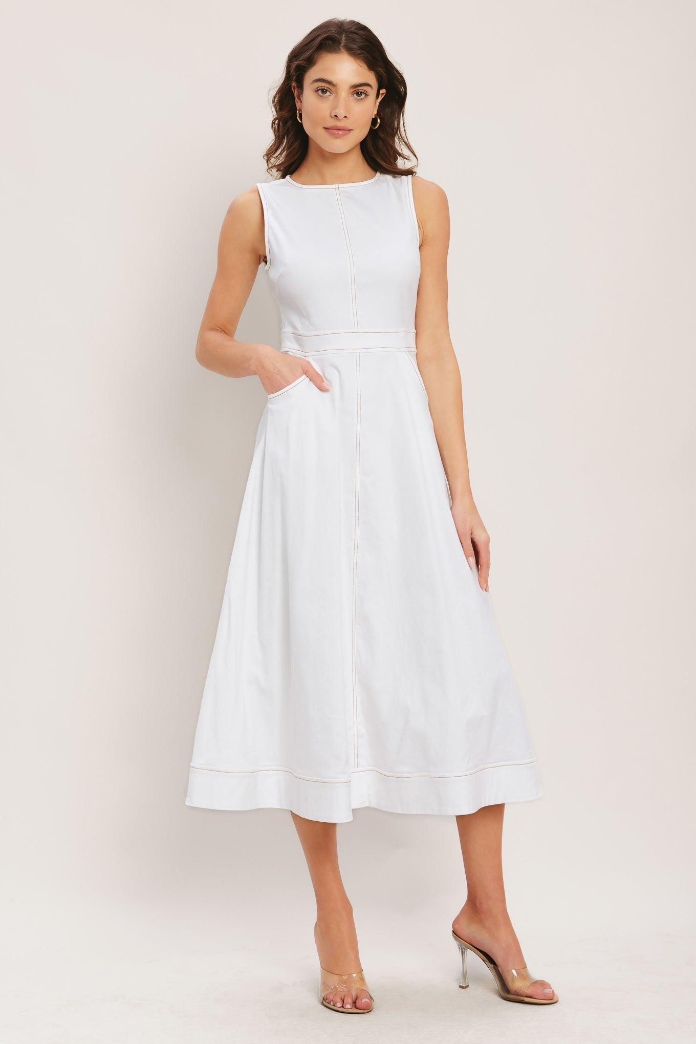 CLOUDLIGHT SUMMER WOVEN MIDI DRESS Flying Tomato