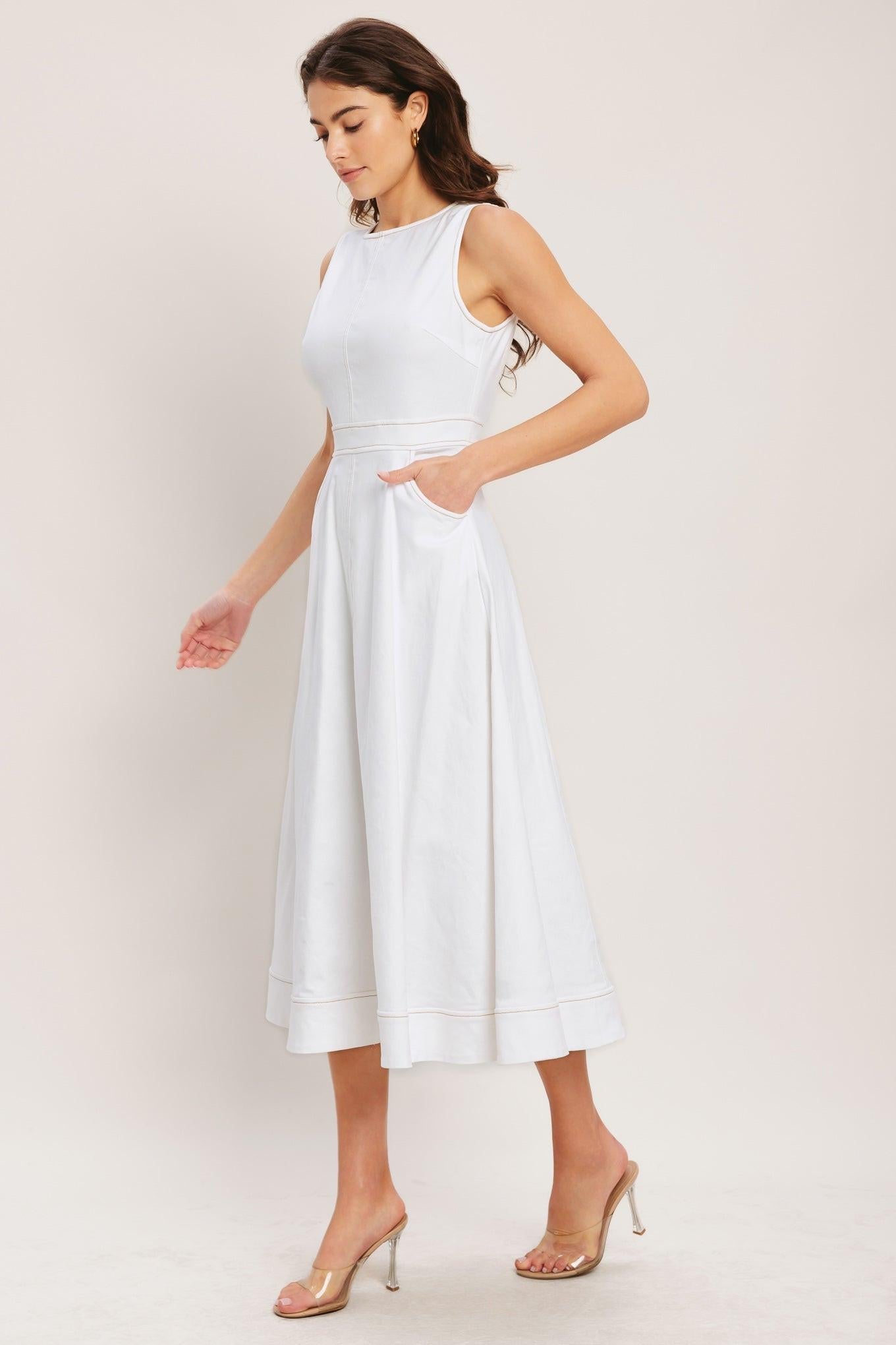 CLOUDLIGHT SUMMER WOVEN MIDI DRESS Flying Tomato