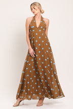 DOTTY LOVE WOVEN MIDI DRESS Flying Tomato