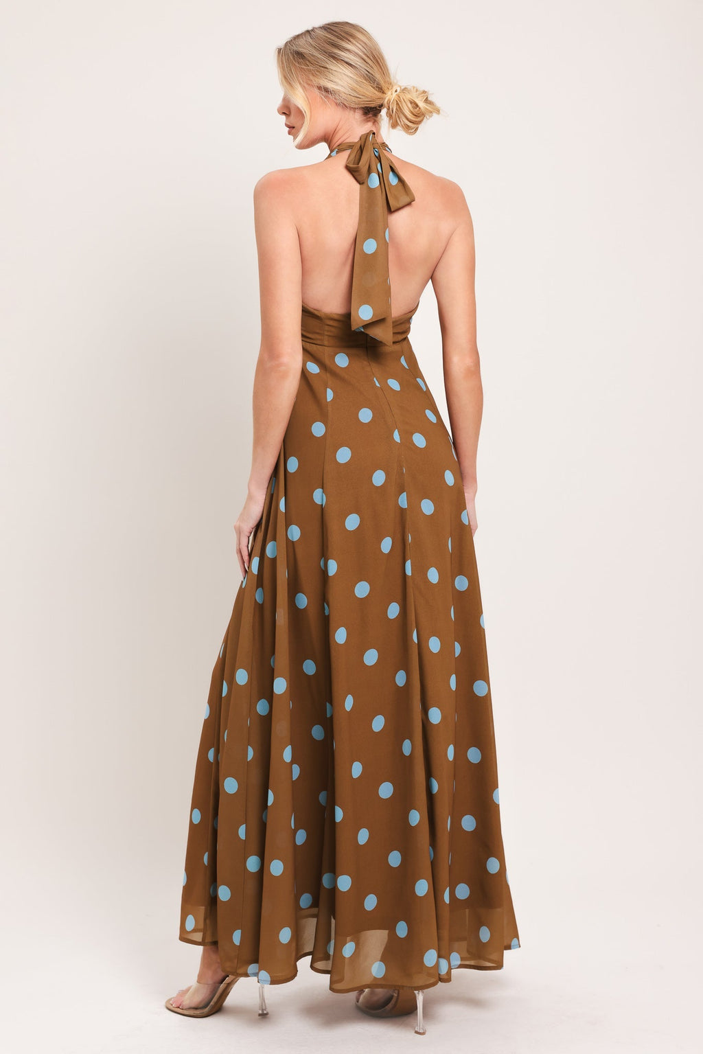 DOTTY LOVE WOVEN MIDI DRESS Flying Tomato