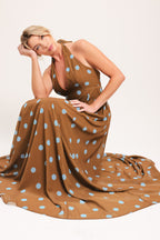 DOTTY LOVE WOVEN MIDI DRESS Flying Tomato