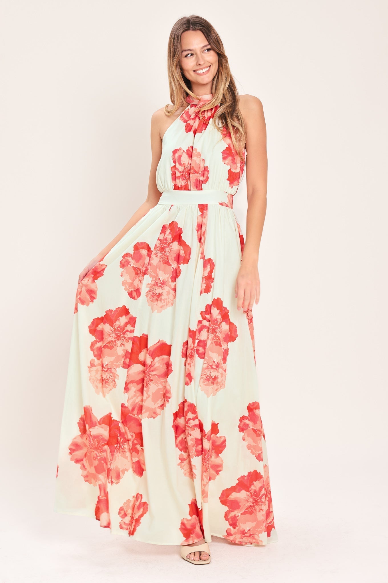 BLOOMING LOVE WOVEN MAXI DRESS Flying Tomato