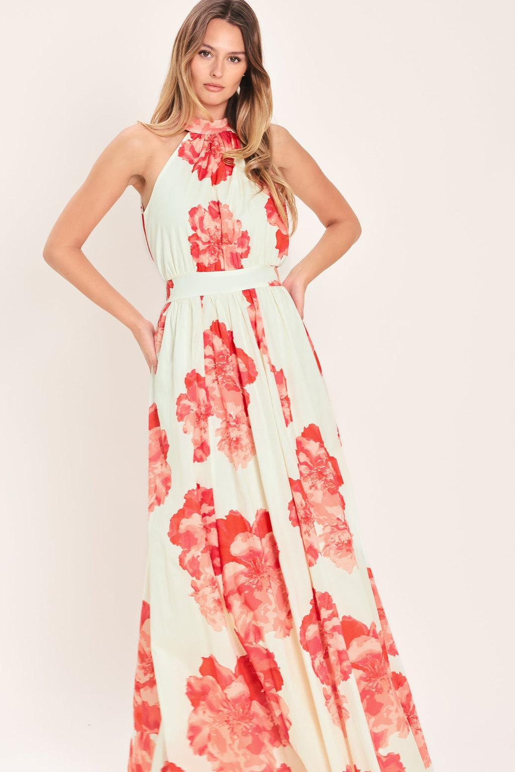 BLOOMING LOVE WOVEN MAXI DRESS Flying Tomato