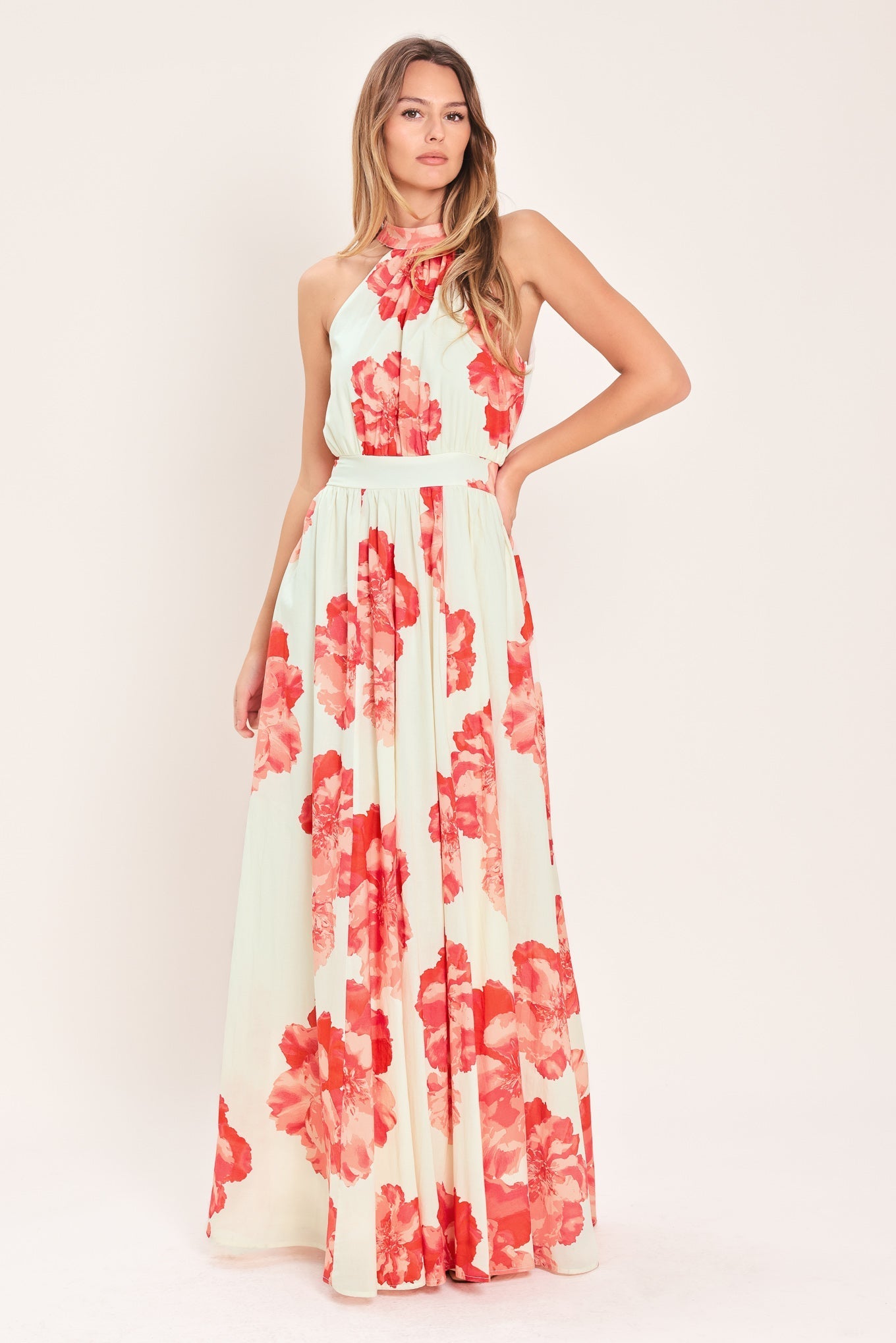 BLOOMING LOVE WOVEN MAXI DRESS Flying Tomato
