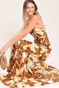 AMBER PALM PARADISE WOVEN MAXI DRESS Flying Tomato