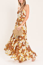 AMBER PALM PARADISE WOVEN MAXI DRESS Flying Tomato