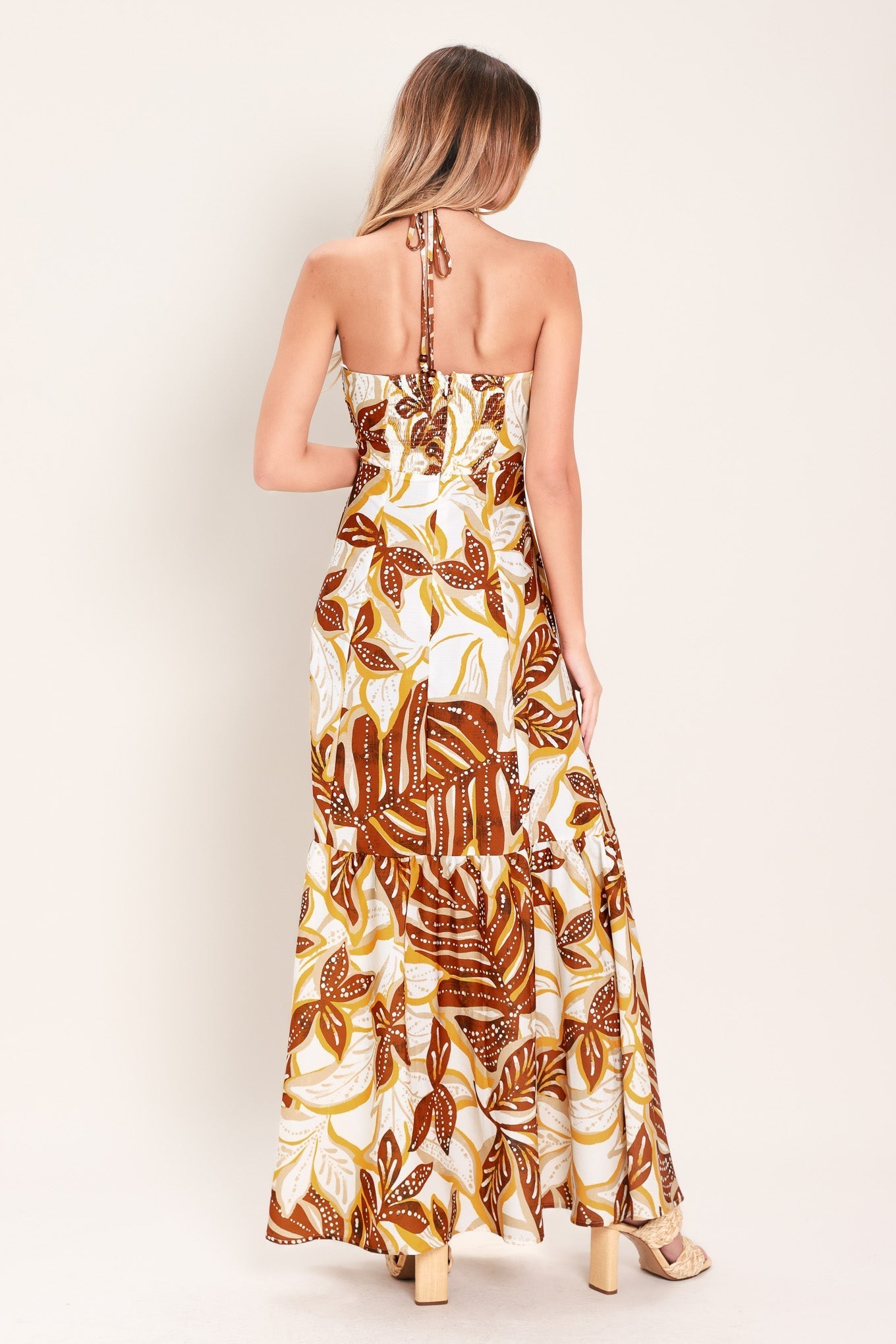 AMBER PALM PARADISE WOVEN MAXI DRESS Flying Tomato