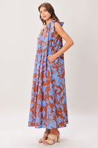 LAGOON FLOW WOVEN MIDI DRESS Flying Tomato