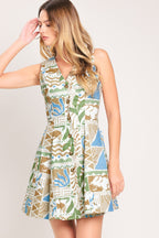 DESERT MOSAIC WOVEN MINI DRESS Flying Tomato